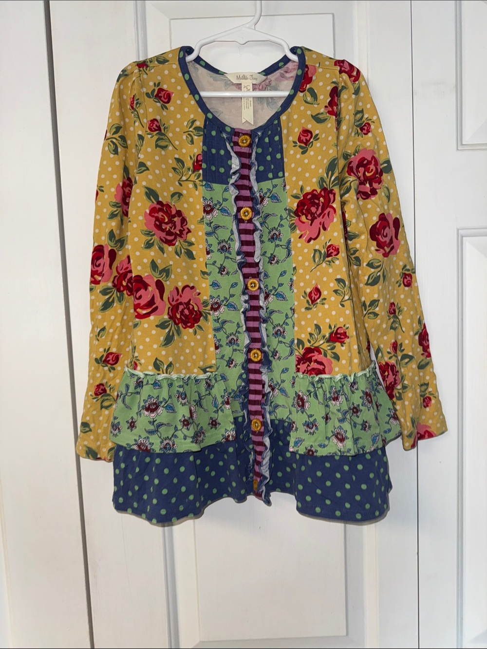 Matilda Jane Yellow, Green & Navy Floral Patchwork Tunic